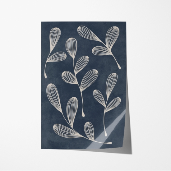 Poster com plantas num fundo azul 6